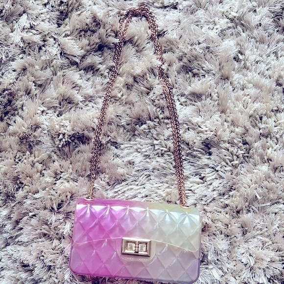 Handbags - Pink and Green Jelly Purse